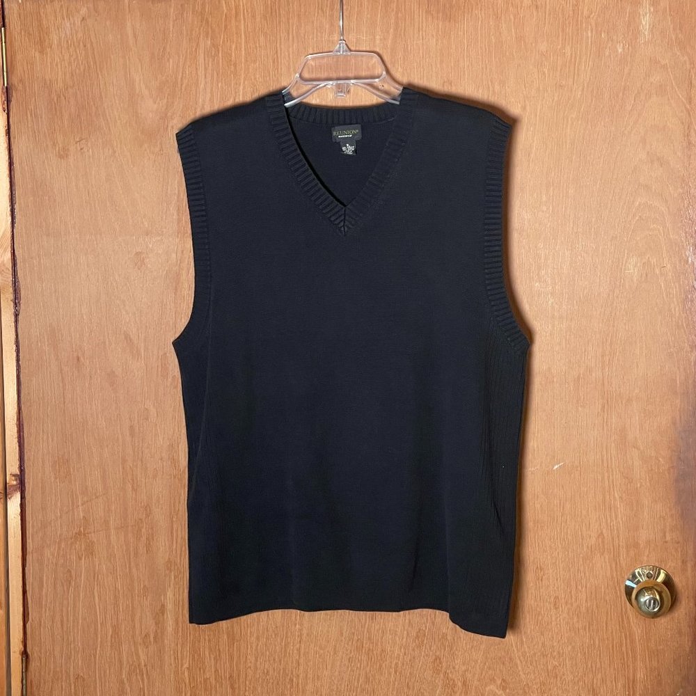 Reunion Sweater Vest, Black in XL